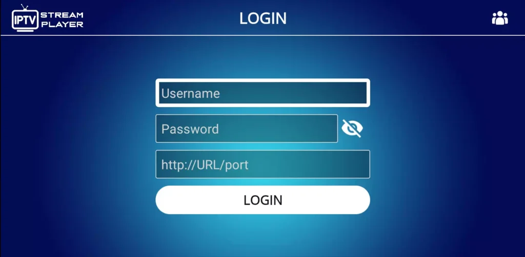 Login iptv stream player
